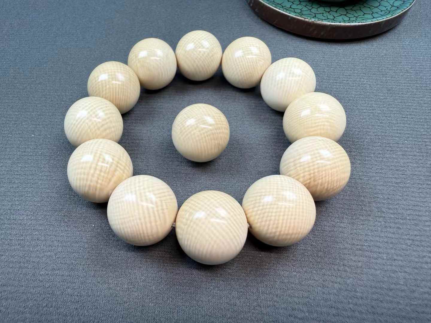 Coffee Material Round Bead Bracelet