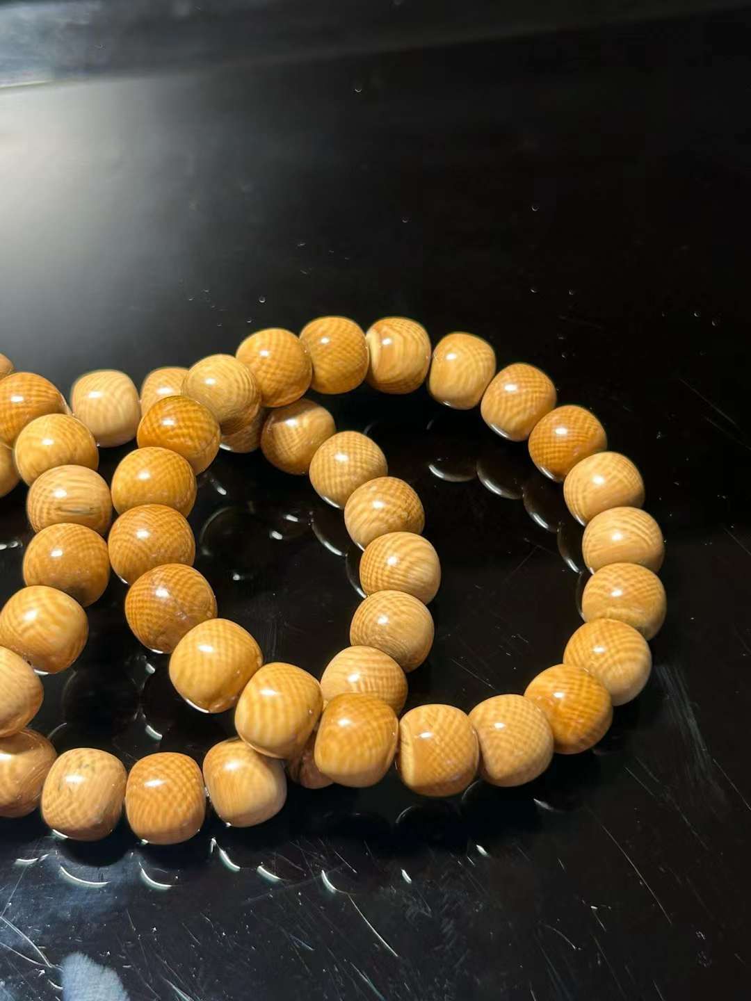 10/9mm Dark Coffee Striped Bracelet