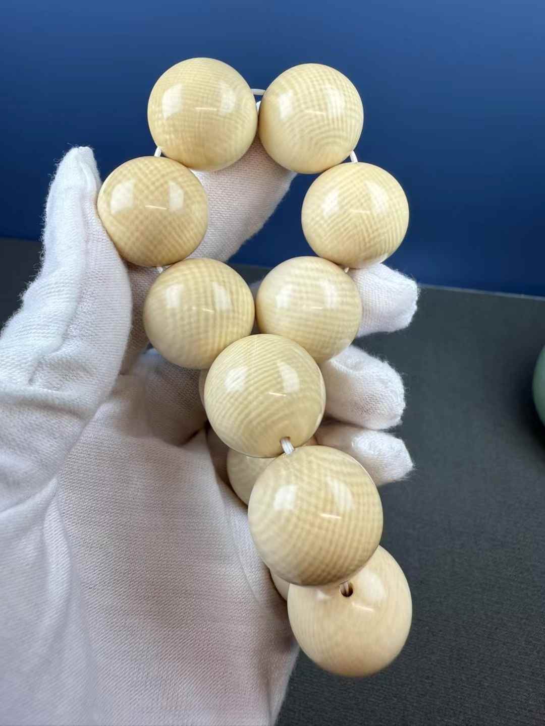 Coffee Material Round Bead Bracelet