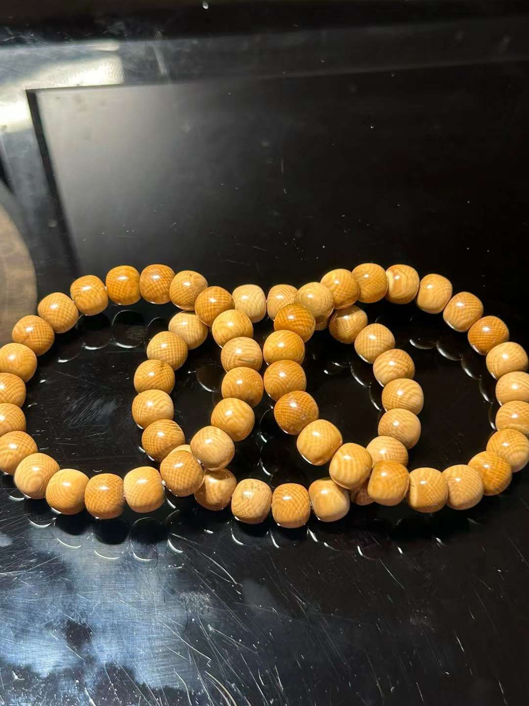 10/9mm Dark Coffee Striped Bracelet